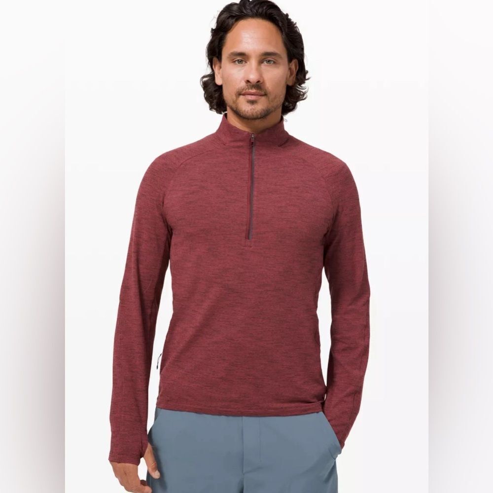 Lululemon surge warm up 1/4 zip pullover red size medium